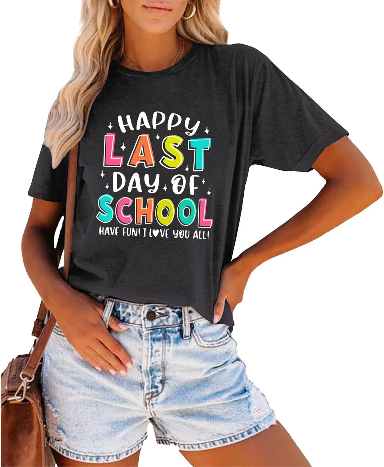 Bruh We Out Teachers Shirt Women Last Day of School Tee Shirt Schools Out for Summer Tshirt Casual Tops