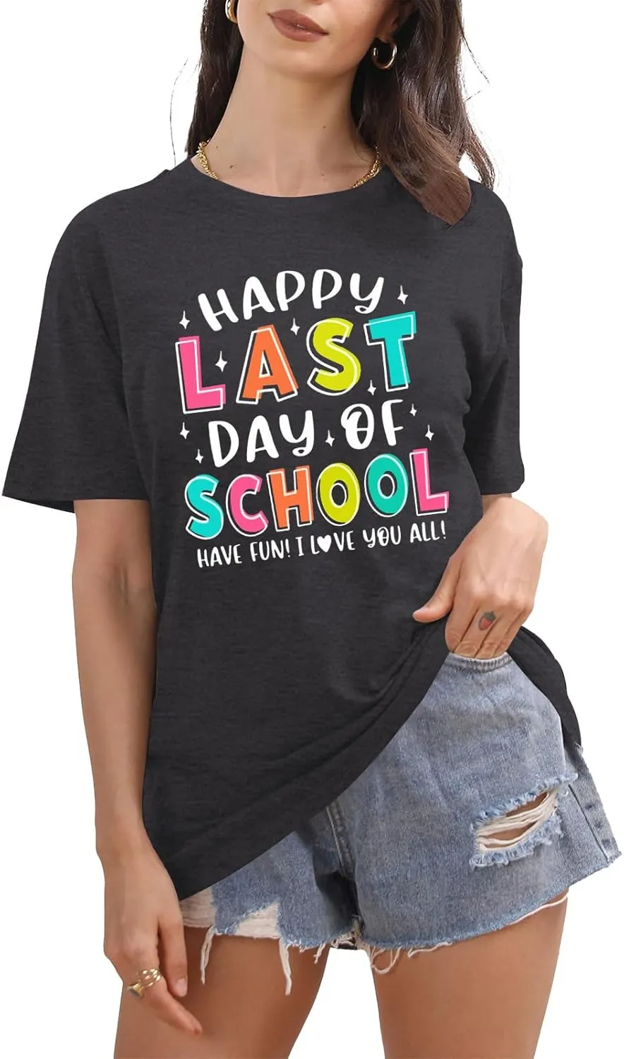 Bruh We Out Teachers Shirt Women Last Day of School Tee Shirt Schools Out for Summer Tshirt Casual Tops