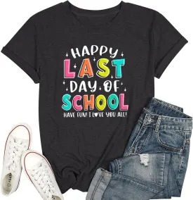 Bruh We Out Teachers Shirt Women Last Day of School Tee Shirt Schools Out for Summer Tshirt Casual Tops