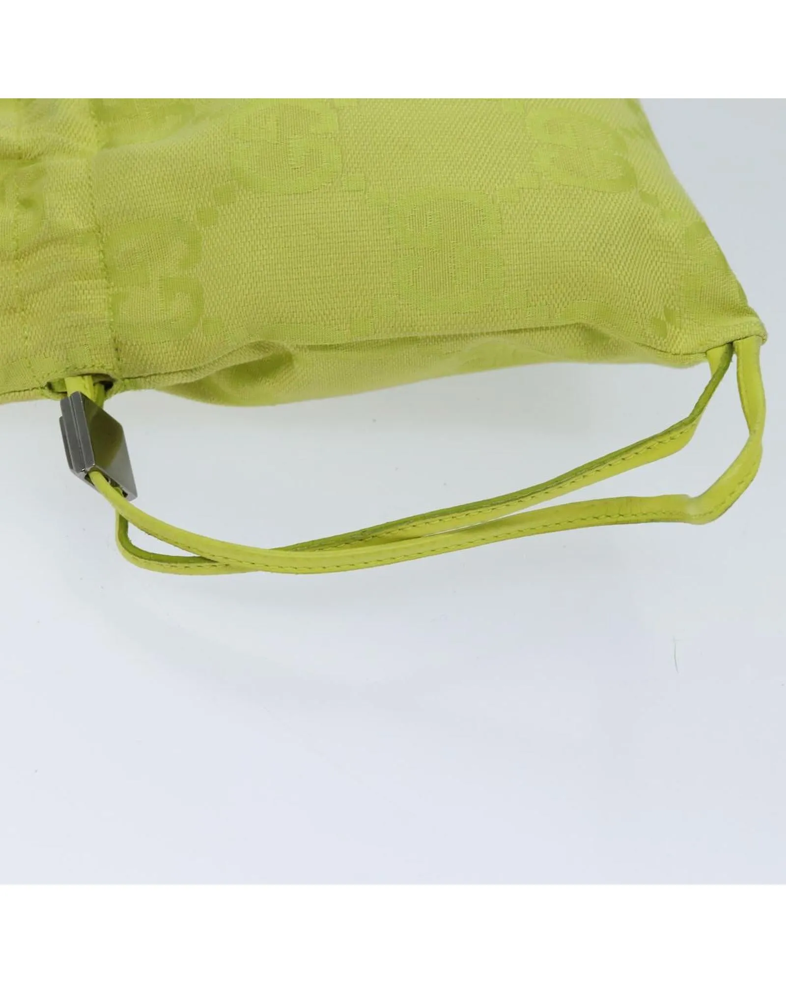 Canvas Yellow Purse Pouch with GG Design - Authentic Italian Made