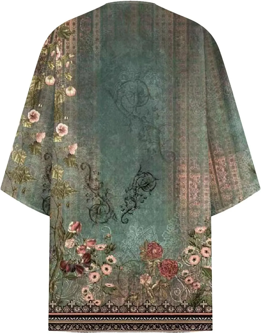 Kimonos for Women Lightweight Casual Dressy Boho Tops Summer Floral Hawaiian Shirts Beach Cover Ups Resort Wear