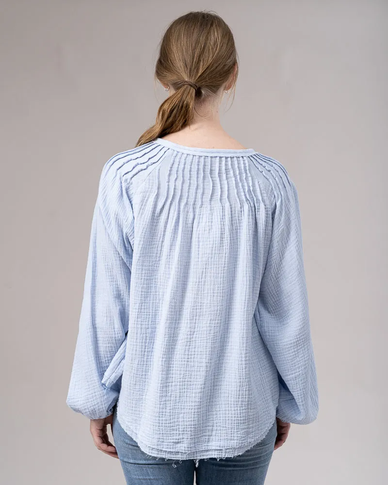 Lace Up Boho Blouse