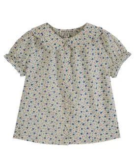 Lily Of The Valley Floral Collar Blouse