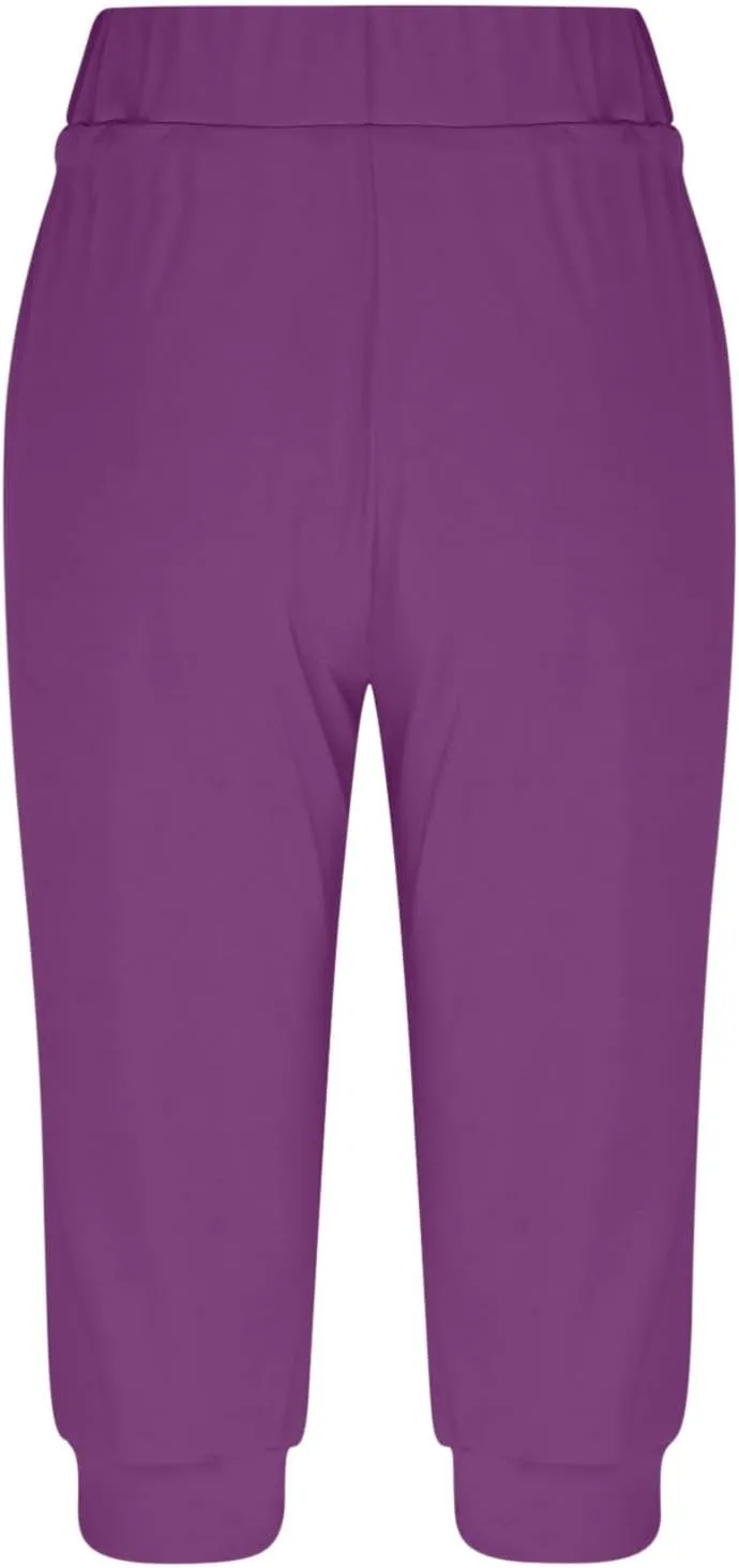 TANGNADE Women's Yoga Capris Pants Loose Soft Workout Joggers Joggers Elastic Waist Sweatpants Sports Casual Pants Pockets